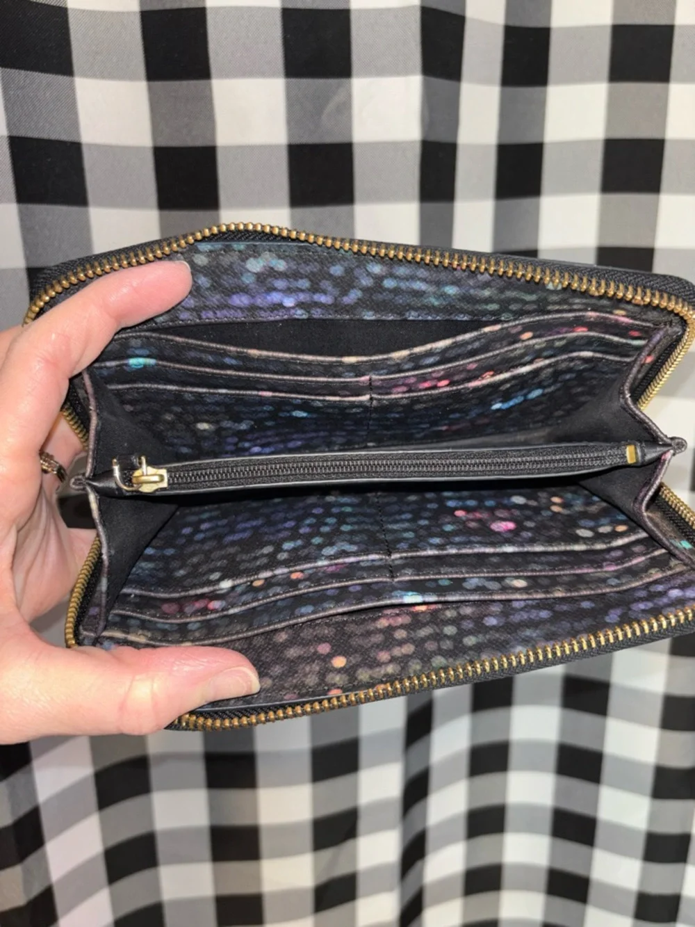Tory Burch Emerson Black ‘Out of Focus’ Crossgrain Continental Wallet